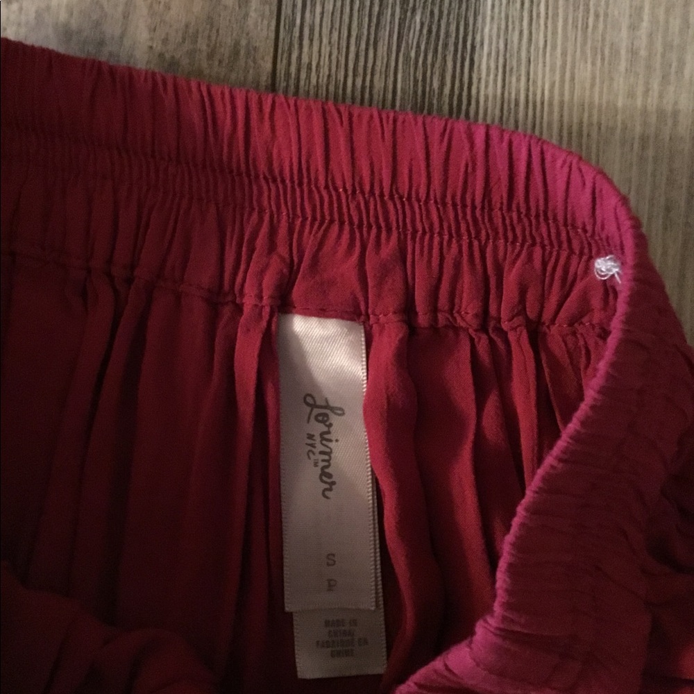 Pleated Raspberry Mini Skirt - Picture 2 of 3